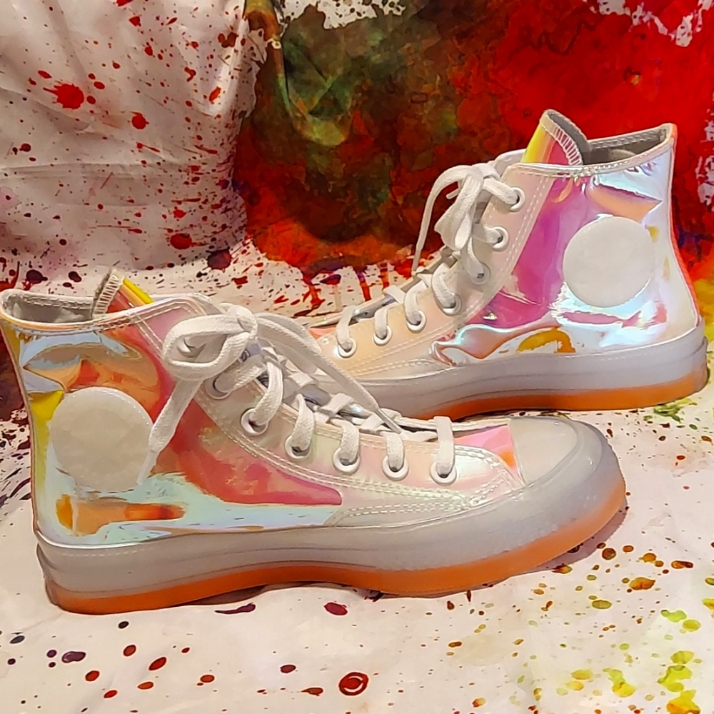 NWT Converse Chuck 70 Hi-Vis Iridescent high top sneaker Women's size 8